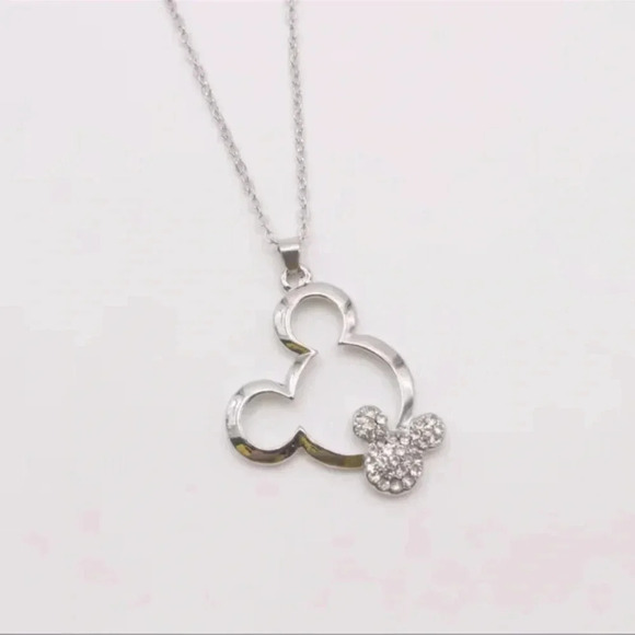 2 LEFT! Silver Mickey Mouse Necklace - Picture 3 of 3